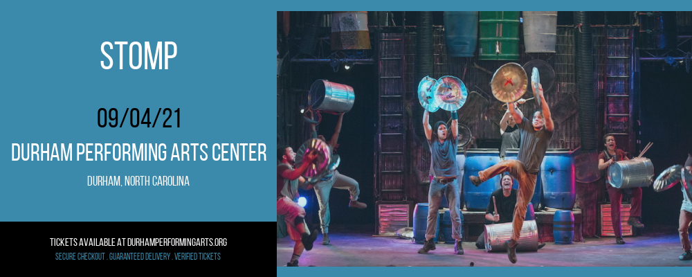 Stomp at Durham Performing Arts Center tickets Stomp at Durham Performing Arts Center