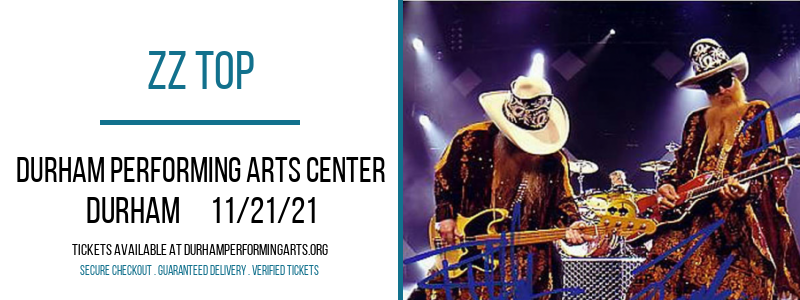ZZ Top at Durham Performing Arts Center tickets ZZ Top at Durham Performing Arts Center