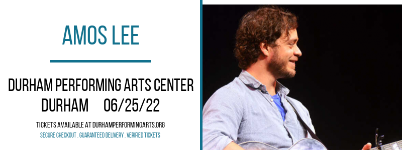 Amos Lee at Durham Performing Arts Center tickets Amos Lee at Durham Performing Arts Center
