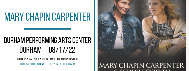 Mary Chapin Carpenter at Durham Performing Arts Center tickets Mary Chapin Carpenter at Durham Performing Arts Center