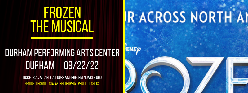 Frozen - The Musical at Durham Performing Arts Center tickets Frozen - The Musical at Durham Performing Arts Center