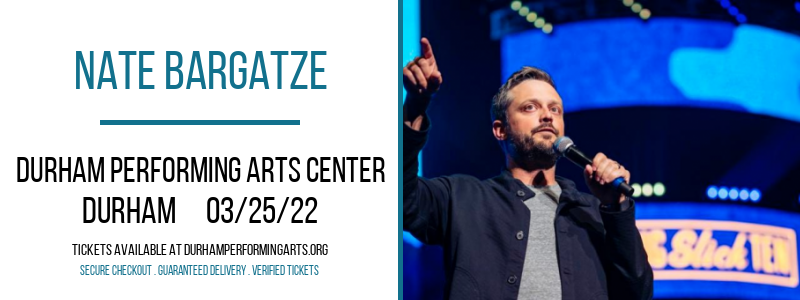 Nate Bargatze at Durham Performing Arts Center tickets Nate Bargatze at Durham Performing Arts Center
