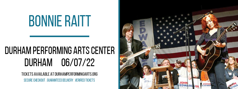 Bonnie Raitt at Durham Performing Arts Center tickets Bonnie Raitt at Durham Performing Arts Center