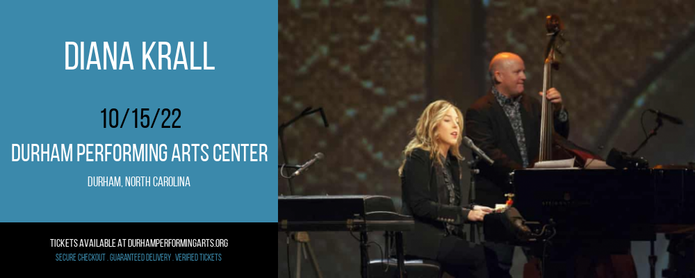 Diana Krall at Durham Performing Arts Center tickets Diana Krall at Durham Performing Arts Center