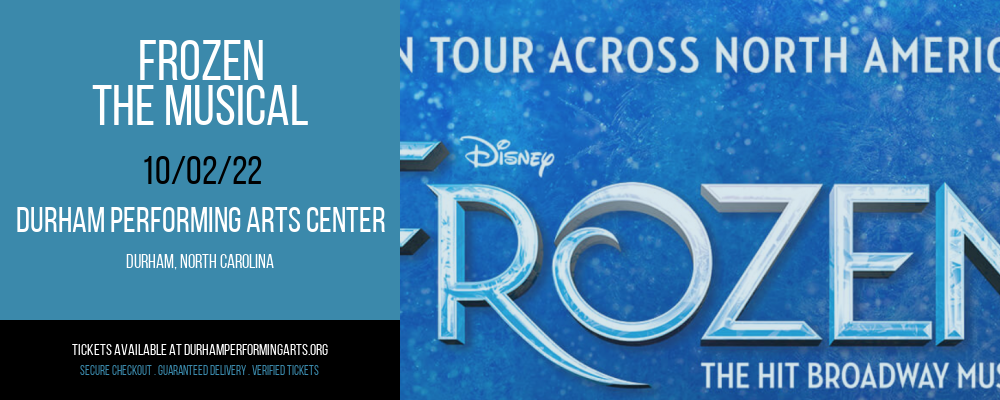 Frozen - The Musical at Durham Performing Arts Center tickets Frozen - The Musical at Durham Performing Arts Center