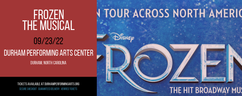 Frozen - The Musical at Durham Performing Arts Center tickets Frozen - The Musical at Durham Performing Arts Center