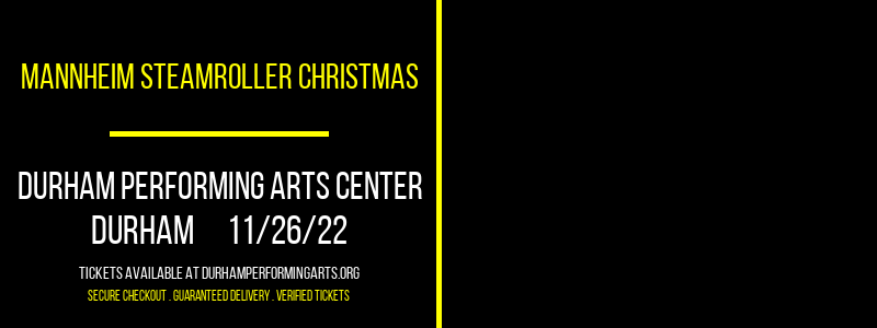 Mannheim Steamroller Christmas at Durham Performing Arts Center tickets Mannheim Steamroller Christmas at Durham Performing Arts Center