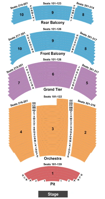 durham performing arts center seating chart